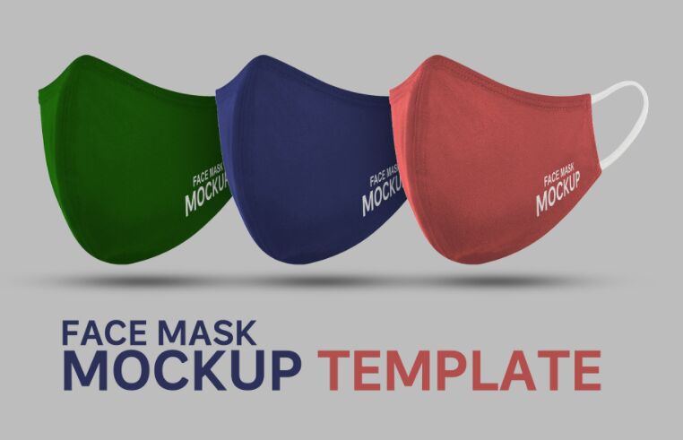 Free Face Mask Mockup PSD